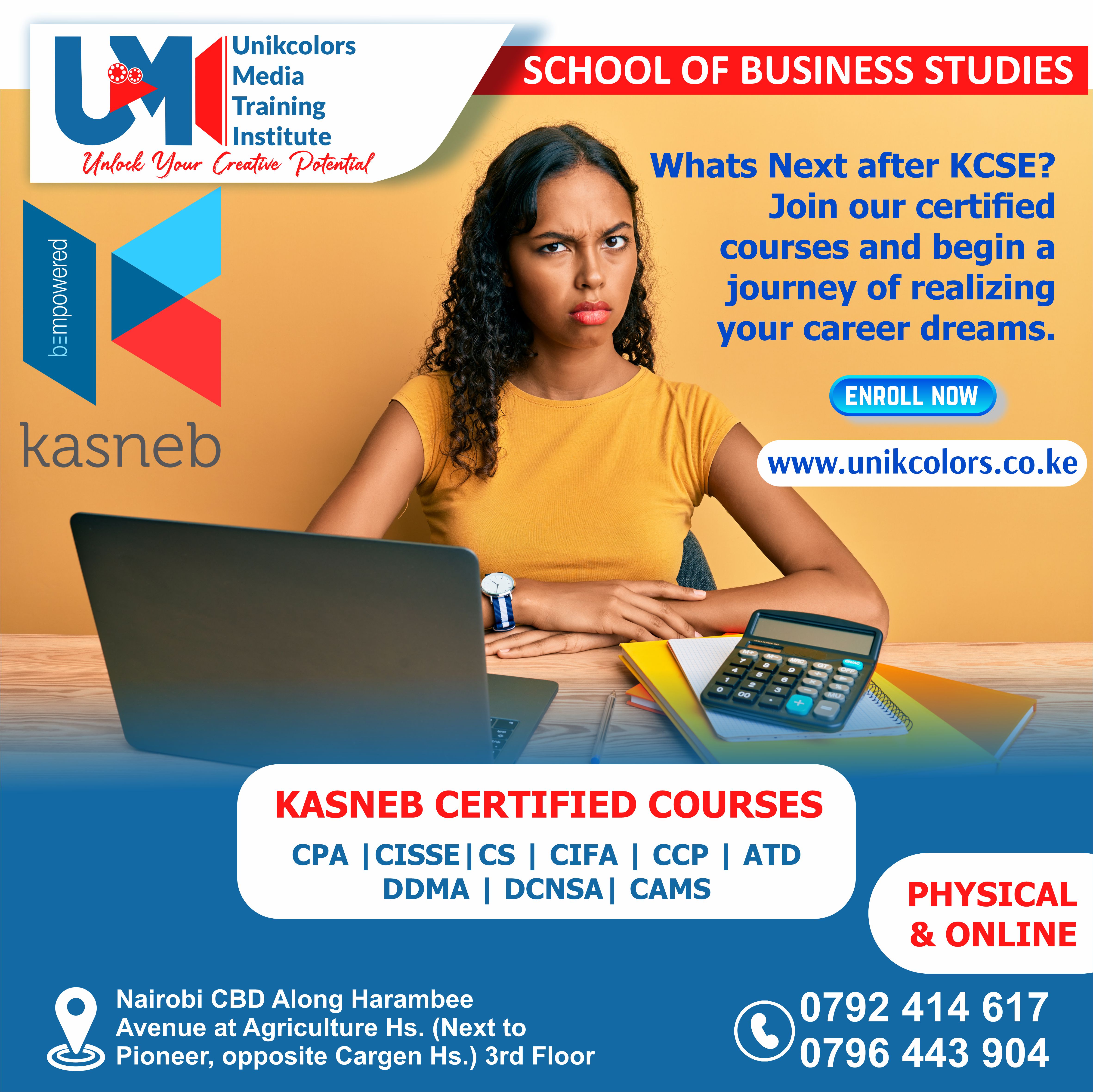 KASNEB CERTIFIED COURSES - CPA | CISSE | CS | CIFA | CCP | DDMA | DCNSA | CAMS